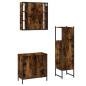 vidaXL 3-tlg. Badmöbel-Set Räuchereiche Holzwerkstoff vidaXL 3-tlg. Badmöbel-Set Räuchereiche Holzwerkstoff