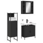 vidaXL 3-tlg. Badmöbel-Set Schwarz Holzwerkstoff vidaXL 3-tlg. Badmöbel-Set Schwarz Holzwerkstoff