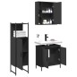 vidaXL 3-tlg. Badmöbel-Set Schwarz Holzwerkstoff vidaXL 3-tlg. Badmöbel-Set Schwarz Holzwerkstoff