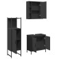 vidaXL 3-tlg. Badmöbel-Set Schwarz Holzwerkstoff vidaXL 3-tlg. Badmöbel-Set Schwarz Holzwerkstoff