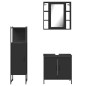 vidaXL 3-tlg. Badmöbel-Set Schwarz Holzwerkstoff vidaXL 3-tlg. Badmöbel-Set Schwarz Holzwerkstoff