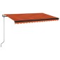 Automatische Markise mit LED & Windsensor 450x350 Orange/Braun Automatische Markise mit LED & Windsensor 450x350 Orange/Braun