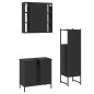 vidaXL 3-tlg. Badmöbel-Set Schwarz Holzwerkstoff vidaXL 3-tlg. Badmöbel-Set Schwarz Holzwerkstoff