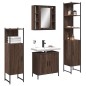 vidaXL 4-tlg. Badmöbel-Set Braun Eichen-Optik Holzwerkstoff vidaXL 4-tlg. Badmöbel-Set Braun Eichen-Optik Holzwerkstoff