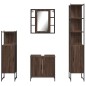 vidaXL 4-tlg. Badmöbel-Set Braun Eichen-Optik Holzwerkstoff vidaXL 4-tlg. Badmöbel-Set Braun Eichen-Optik Holzwerkstoff