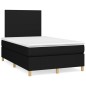 vidaXL Boxspringbett mit Matratze & LED Schwarz 120x190 cm Stoff vidaXL Boxspringbett mit Matratze & LED Schwarz 120x190 cm Stoff