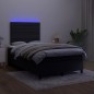 vidaXL Boxspringbett mit Matratze & LED Schwarz 120x190 cm Samt vidaXL Boxspringbett mit Matratze & LED Schwarz 120x190 cm Samt
