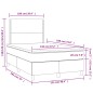 vidaXL Boxspringbett mit Matratze & LED Weiß 120x190 cm Kunstleder vidaXL Boxspringbett mit Matratze & LED Weiß 120x190 cm Kunstleder
