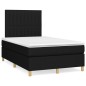 vidaXL Boxspringbett mit Matratze & LED Schwarz 120x190 cm Stoff vidaXL Boxspringbett mit Matratze & LED Schwarz 120x190 cm Stoff