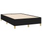 vidaXL Boxspringbett mit Matratze & LED Schwarz 120x190 cm Stoff vidaXL Boxspringbett mit Matratze & LED Schwarz 120x190 cm Stoff