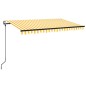 Gelenkarmmarkise Automatisch 450x350 cm Gelb und Weiß Gelenkarmmarkise Automatisch 450x350 cm Gelb und Weiß
