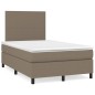 vidaXL Boxspringbett mit Matratze & LED Taupe 120x190 cm Stoff vidaXL Boxspringbett mit Matratze & LED Taupe 120x190 cm Stoff