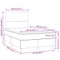 vidaXL Boxspringbett mit Matratze & LED Taupe 120x190 cm Stoff vidaXL Boxspringbett mit Matratze & LED Taupe 120x190 cm Stoff