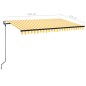 Gelenkarmmarkise Automatisch 450x350 cm Gelb und Weiß Gelenkarmmarkise Automatisch 450x350 cm Gelb und Weiß