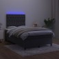 vidaXL Boxspringbett mit Matratze & LED Schwarz 120x190 cm Samt vidaXL Boxspringbett mit Matratze & LED Schwarz 120x190 cm Samt