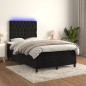 vidaXL Boxspringbett mit Matratze & LED Schwarz 120x190 cm Samt vidaXL Boxspringbett mit Matratze & LED Schwarz 120x190 cm Samt