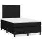 vidaXL Boxspringbett mit Matratze & LED Schwarz 120x190 cm Stoff vidaXL Boxspringbett mit Matratze & LED Schwarz 120x190 cm Stoff