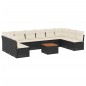 vidaXL 11-tlg. Garten-Sofagarnitur mit Kissen Schwarz Poly Rattan vidaXL 11-tlg. Garten-Sofagarnitur mit Kissen Schwarz Poly Rattan