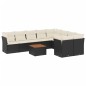 vidaXL 10-tlg. Garten-Sofagarnitur mit Kissen Schwarz Poly Rattan vidaXL 10-tlg. Garten-Sofagarnitur mit Kissen Schwarz Poly Rattan