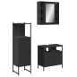 vidaXL 3-tlg. Badmöbel-Set Schwarz Holzwerkstoff vidaXL 3-tlg. Badmöbel-Set Schwarz Holzwerkstoff
