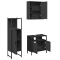 vidaXL 3-tlg. Badmöbel-Set Schwarz Holzwerkstoff vidaXL 3-tlg. Badmöbel-Set Schwarz Holzwerkstoff