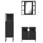 vidaXL 3-tlg. Badmöbel-Set Schwarz Holzwerkstoff vidaXL 3-tlg. Badmöbel-Set Schwarz Holzwerkstoff