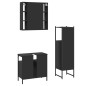 vidaXL 3-tlg. Badmöbel-Set Schwarz Holzwerkstoff vidaXL 3-tlg. Badmöbel-Set Schwarz Holzwerkstoff