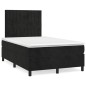 vidaXL Boxspringbett mit Matratze & LED Schwarz 120x190 cm Samt vidaXL Boxspringbett mit Matratze & LED Schwarz 120x190 cm Samt