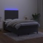 vidaXL Boxspringbett mit Matratze & LED Schwarz 120x190 cm Samt vidaXL Boxspringbett mit Matratze & LED Schwarz 120x190 cm Samt