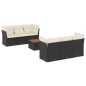 vidaXL 7-tlg. Garten-Sofagarnitur mit Kissen Schwarz Poly Rattan vidaXL 7-tlg. Garten-Sofagarnitur mit Kissen Schwarz Poly Rattan