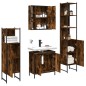 vidaXL 4-tlg. Badmöbel-Set Räuchereiche Holzwerkstoff vidaXL 4-tlg. Badmöbel-Set Räuchereiche Holzwerkstoff