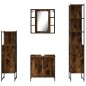 vidaXL 4-tlg. Badmöbel-Set Räuchereiche Holzwerkstoff vidaXL 4-tlg. Badmöbel-Set Räuchereiche Holzwerkstoff