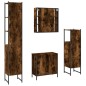 vidaXL 4-tlg. Badmöbel-Set Räuchereiche Holzwerkstoff vidaXL 4-tlg. Badmöbel-Set Räuchereiche Holzwerkstoff
