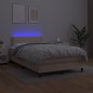 vidaXL Boxspringbett mit Matratze & LED Cappuccino-Braun 120x190 cm vidaXL Boxspringbett mit Matratze & LED Cappuccino-Braun 120x190 cm