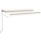 Gelenkarmmarkise Einziehbar mit LED 450x350 cm Creme Gelenkarmmarkise Einziehbar mit LED 450x350 cm Creme