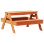 vidaXL Picknicktisch für Kinder Wachsbraun 88x97x52 cm Massivholz vidaXL Picknicktisch für Kinder Wachsbraun 88x97x52 cm Massivholz