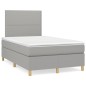 vidaXL Boxspringbett mit Matratze & LED Hellgrau 120x190 cm Stoff vidaXL Boxspringbett mit Matratze & LED Hellgrau 120x190 cm Stoff
