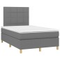 vidaXL Boxspringbett mit Matratze & LED Dunkelgrau 120x190 cm Stoff vidaXL Boxspringbett mit Matratze & LED Dunkelgrau 120x190 cm Stoff