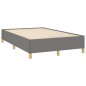 vidaXL Boxspringbett mit Matratze & LED Dunkelgrau 120x190 cm Stoff vidaXL Boxspringbett mit Matratze & LED Dunkelgrau 120x190 cm Stoff