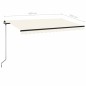 Gelenkarmmarkise Einziehbar mit LED 450x350 cm Creme Gelenkarmmarkise Einziehbar mit LED 450x350 cm Creme