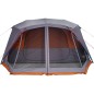 vidaXL Campingzelt 10 Personen Grau und Orange 443x437x229 cm vidaXL Campingzelt 10 Personen Grau und Orange 443x437x229 cm