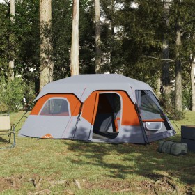 vidaXL Campingzelt 9 Personen Grau und Orange 441x288x217 cm