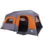 vidaXL Campingzelt 9 Personen Grau und Orange 441x288x217 cm vidaXL Campingzelt 9 Personen Grau und Orange 441x288x217 cm