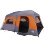 vidaXL Campingzelt 9 Personen Grau und Orange 441x288x217 cm vidaXL Campingzelt 9 Personen Grau und Orange 441x288x217 cm