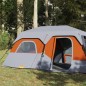 vidaXL Campingzelt 9 Personen Grau und Orange 441x288x217 cm vidaXL Campingzelt 9 Personen Grau und Orange 441x288x217 cm
