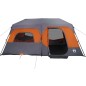 vidaXL Campingzelt 9 Personen Grau und Orange 441x288x217 cm vidaXL Campingzelt 9 Personen Grau und Orange 441x288x217 cm