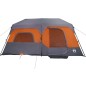 vidaXL Campingzelt 9 Personen Grau und Orange 441x288x217 cm vidaXL Campingzelt 9 Personen Grau und Orange 441x288x217 cm