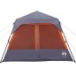 vidaXL Campingzelt 9 Personen Grau und Orange 441x288x217 cm vidaXL Campingzelt 9 Personen Grau und Orange 441x288x217 cm