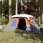 vidaXL Campingzelt mit LED Grau und Orange 344x282x212 cm vidaXL Campingzelt mit LED Grau und Orange 344x282x212 cm