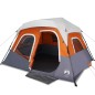 vidaXL Campingzelt mit LED Grau und Orange 344x282x212 cm vidaXL Campingzelt mit LED Grau und Orange 344x282x212 cm